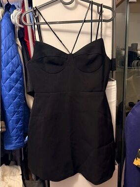 Black Spaghetti-Strap Mini Dress - Women